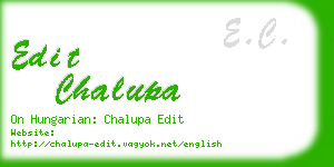 edit chalupa business card